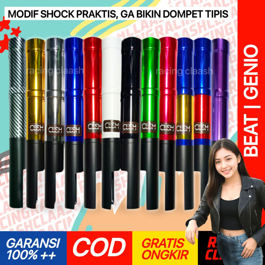 Racing Claash Cover Shock Depan Beat Genio Cover Shok Skok Sok Beat Street Genio Karbu Fi Old New 3 