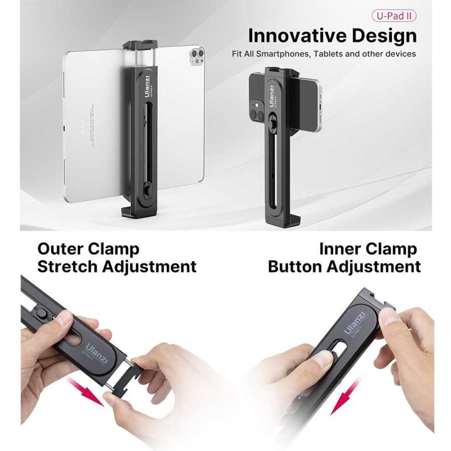 Ulanzi U-PAD II Universal Tablet & Smartphone Holder Clip Mount