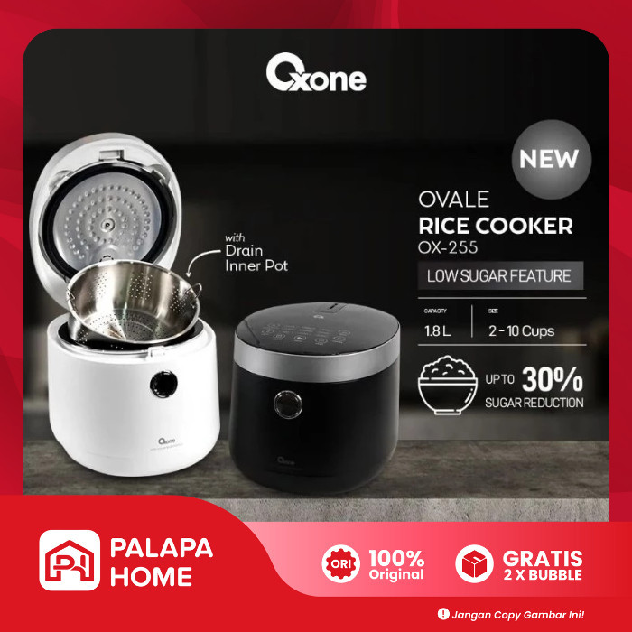 LS Oxone Digital Rice Cooker Low Sugar Less Carbo Penanak Nasi Rendah Gula 1,8 Liter Aesthetic OX-25