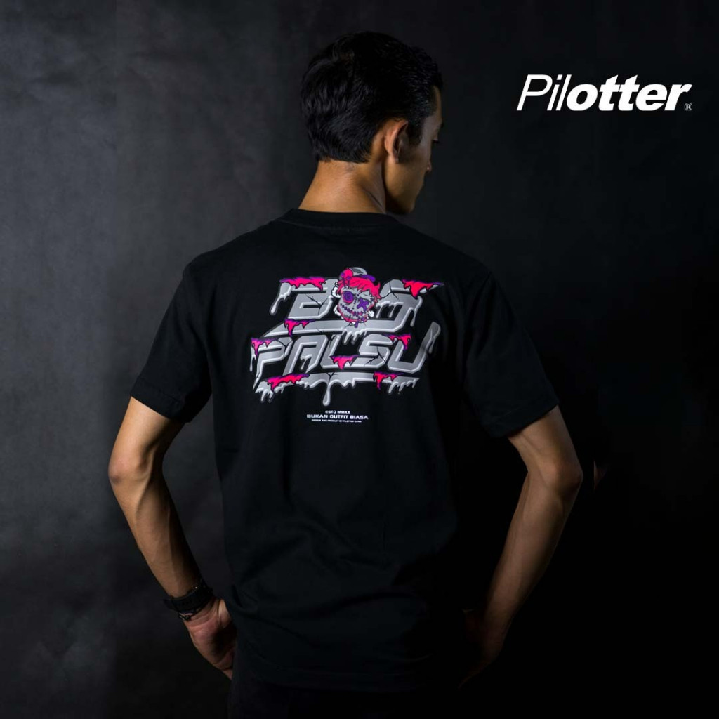 KAOS PILOTTER BOSS PALSU  FREE STIKER KAOS PILOTTER COWOK CEWEK