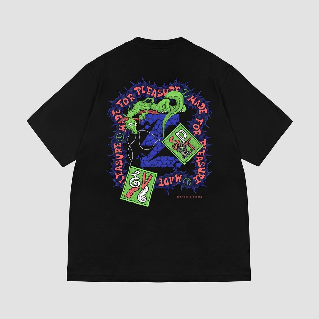 Kaos Casual EVILSPIRIT KAOS OVERSIZE - DISTORTER BLACK UNISEX