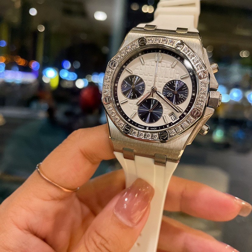 Jam Tangan Wanita Swiss Quartz Offshore, Baru, Unik, Modis, Karet, Elektronik, Tahan Air.