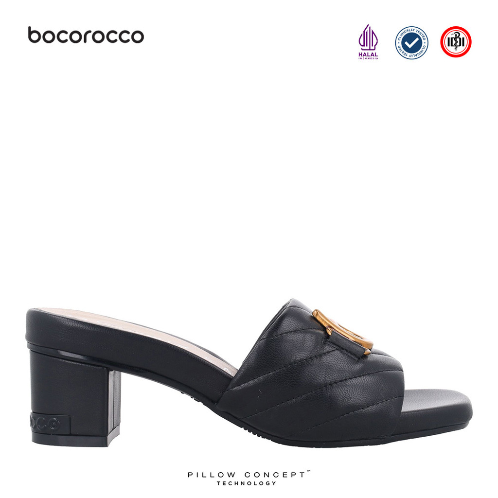 Bocorocco D. Melisa 66 Nero - Sandal Slop Wanita Kulit