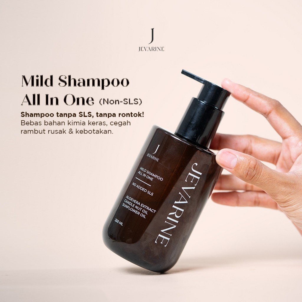TERMURAH[Bundling New Packaging] Mild Shampoo & Hair Serum - Membantu Mengurangi Kerontokan dan Meny
