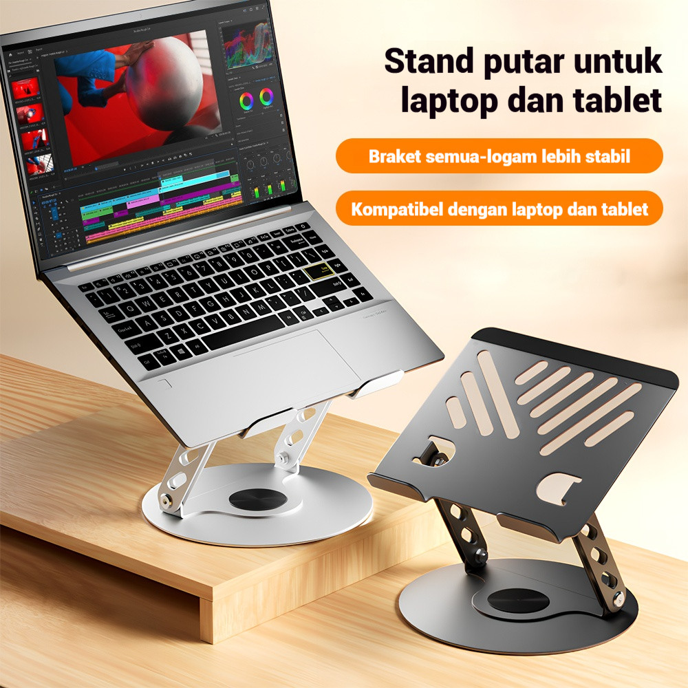 360 ° Rotation Laptop Holder Foldable Non-slip Desktop Notebook Stand Easy To Dissipate Heat Portabl