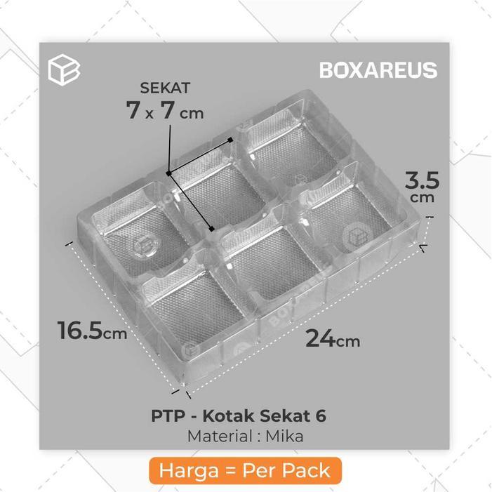 Tray Mika Puding Alas Sekat 6 9 Plastik Kue Mooncake | PTP Kotak - Sekat 6