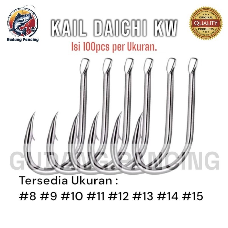 TERLARIS Kail pancing Daichi KW isi 100pcs cocok untuk membuat mata kail garong baronang dan mata ka