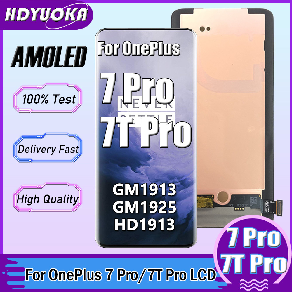 6.67" AMOLED LCD For OnePlus 7 Pro LCD Display Touch Screen Digitizer Assembly Replacement For OnePl