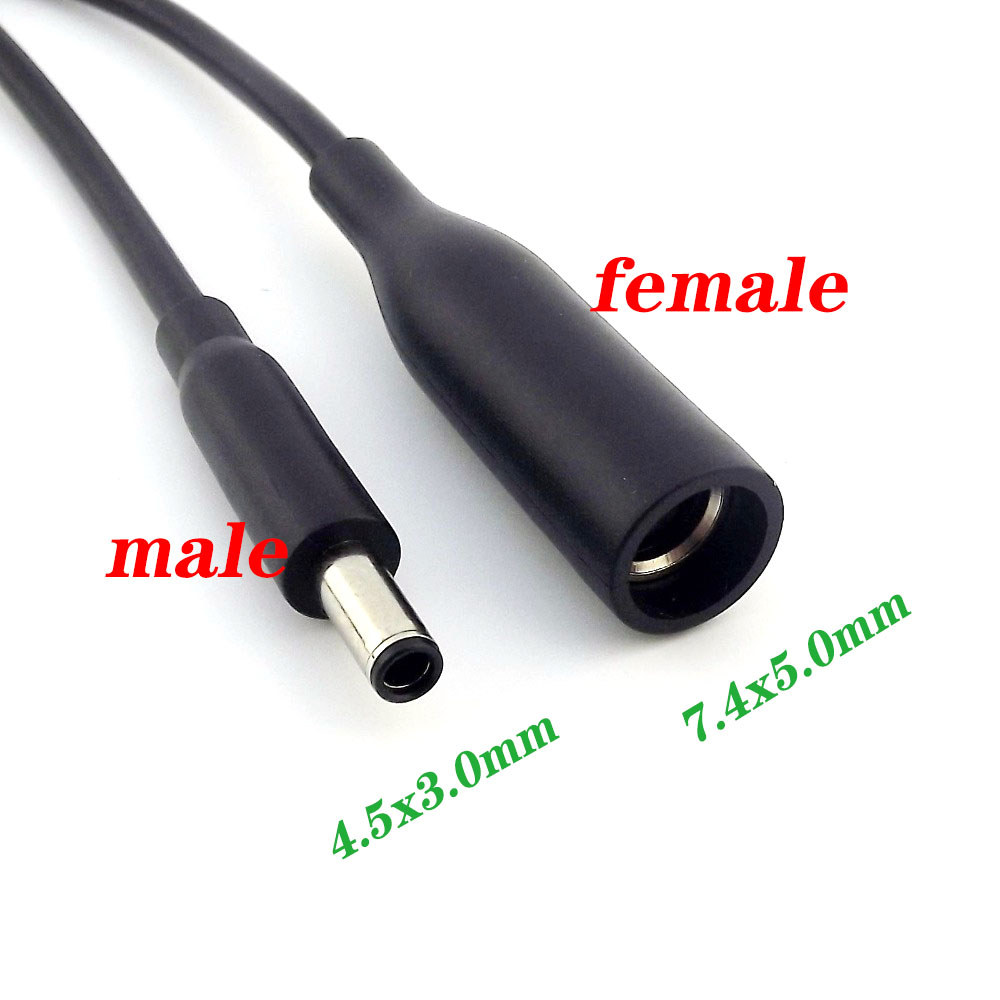 For Dell Laptop DC Power arge Converter Adapter Cable Cord 7.4x5.0 female to 4.5x3.0 mm male