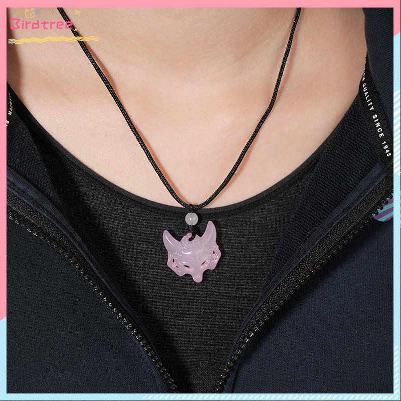 COD Kalung Kepang Gaya Cina Baru yang Elegan dengan Liontin Rubah dan Desain Topeng yang Rumit