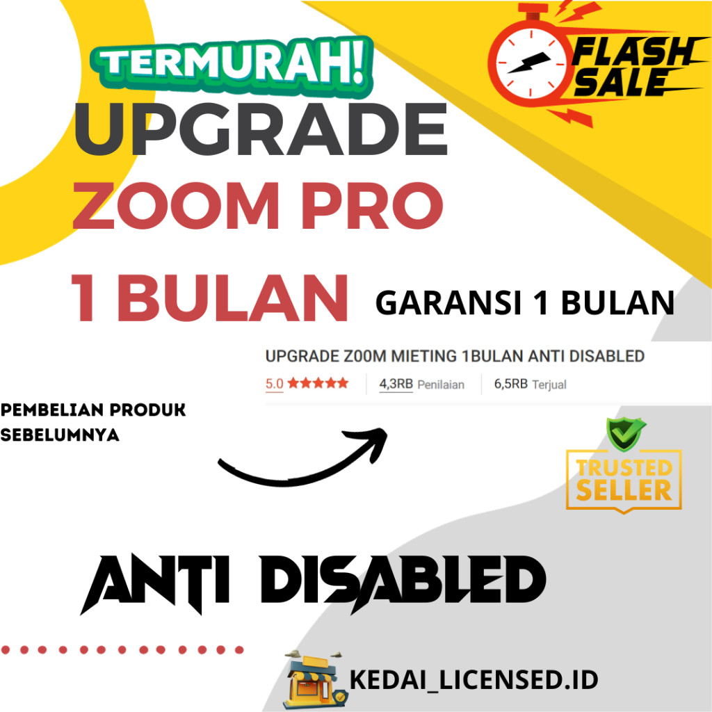 [ TERMURAH [ UPGRADE ZOOM MEETING PRO 100 PESERTA 1 BULAN/ 1 TAHUN BIGG PROMO FULL GARANSI ANTI DISA