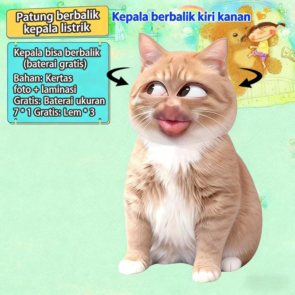 [COD]Boneka Kucing Kepala Goyang Mainan Kucing Goyang Lucu Boneka Kucing Boneka Kucing Selesai