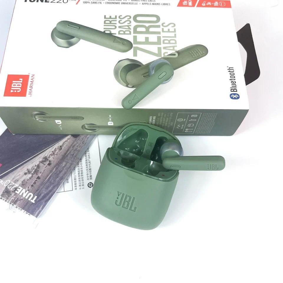 Original JBL TUNE 220 TWS True Wireless Bluetooth Earphones T220TWS Stereo Earbuds Bass Sound Headph