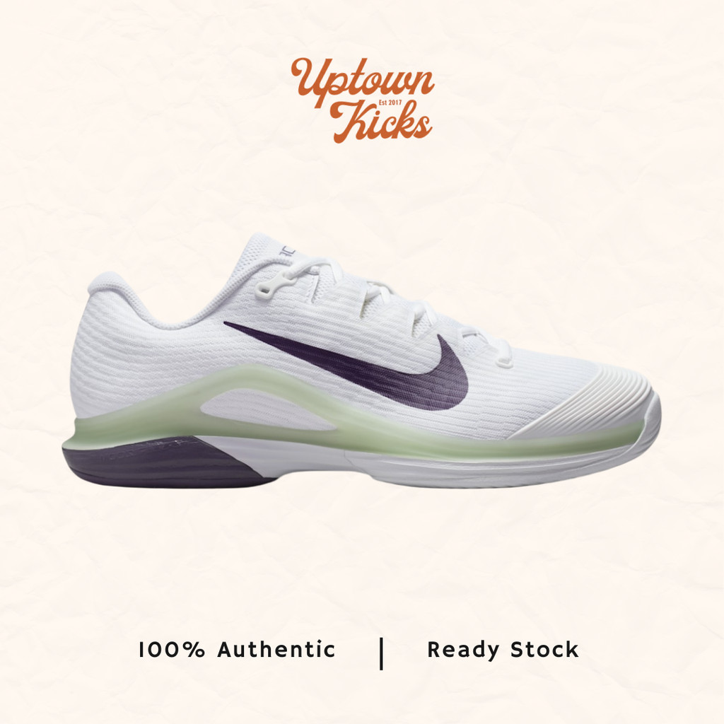 Nike Vapor 12 Hard Court White Dark Raisin Men Tennis Shoes Sepatu Tenis Pria FV5552-108 (100% origi