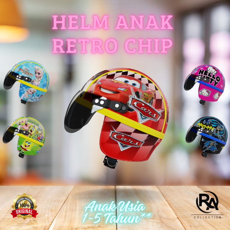 OMTAD - Helm Anak Karakter Anak Perempuan dan Laki-laki Usia 1-5 Tahun terbaru