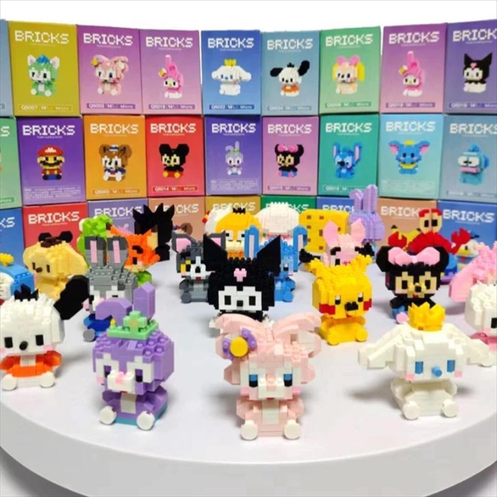 SACA Bricks Toy Karakter Kartun Balok Puzzle Mini Mainan Anak