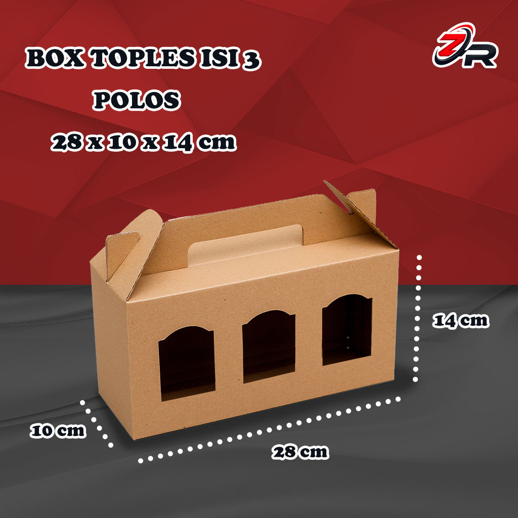 Box toples isi 3/Box toples kue kering/Box hampers