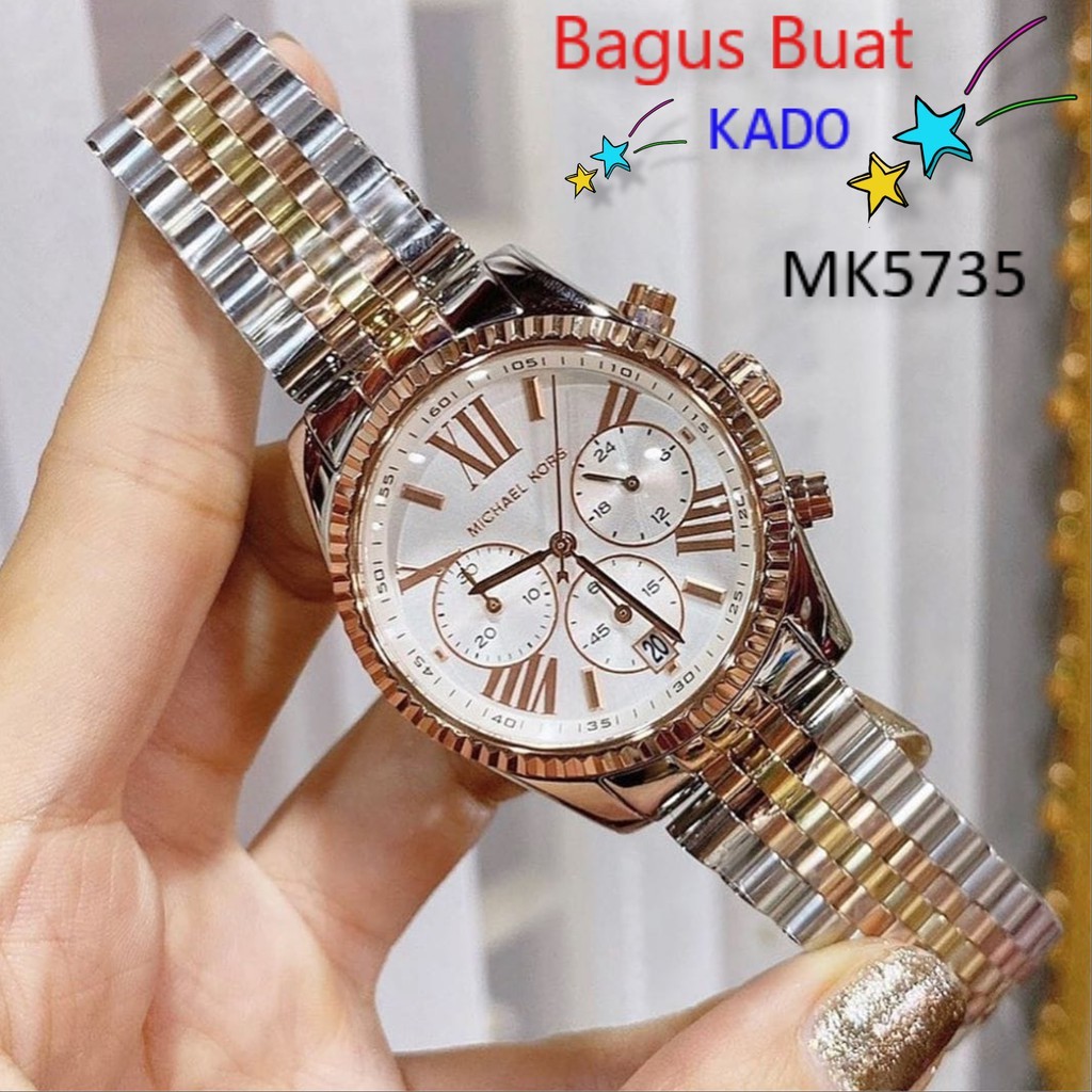 Type MK5735 MK 5735 Incl Box Tin & Manual Book Jam Tangan Wanita