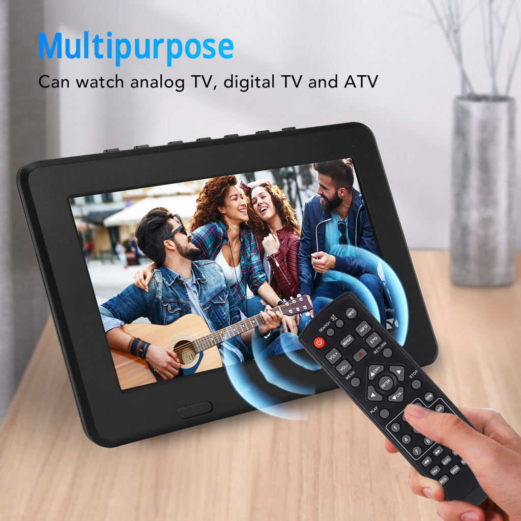 gital TV Portable LED TV 7 Inch Portable TV HD LED gital Portable Television Video Player with Built