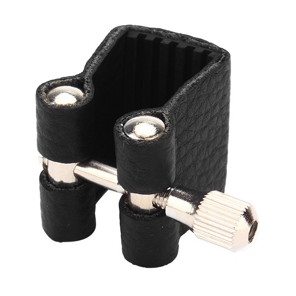 Generic Black Leather Ligature For Soprano Saxophone Mouthpiece