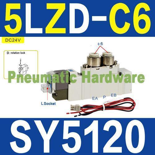 Komponen Katup SY5120 - 5LZD - C6 DC 24V Solenoid Valve Pneumatic KD90