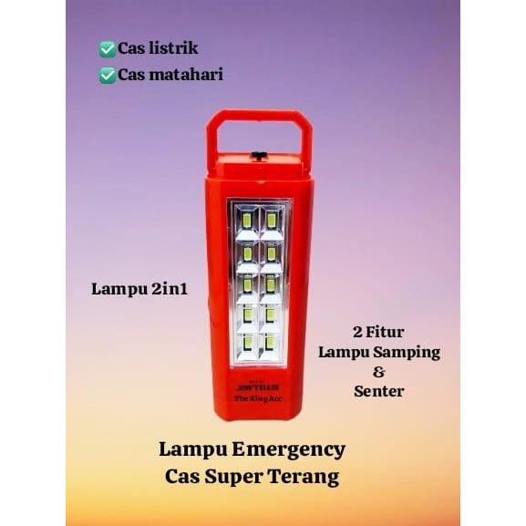 Lampu Senter Emergency / Lampu Emergency Senter / Lampu Led Emergency Cas Charger Rechargeable 8 Hou