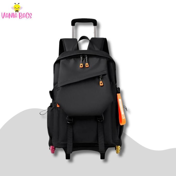 Tas Troli Anak Sd Laki Laki Roda 3/Roda 6 Remaja Import Anti Air  - ACK+RC