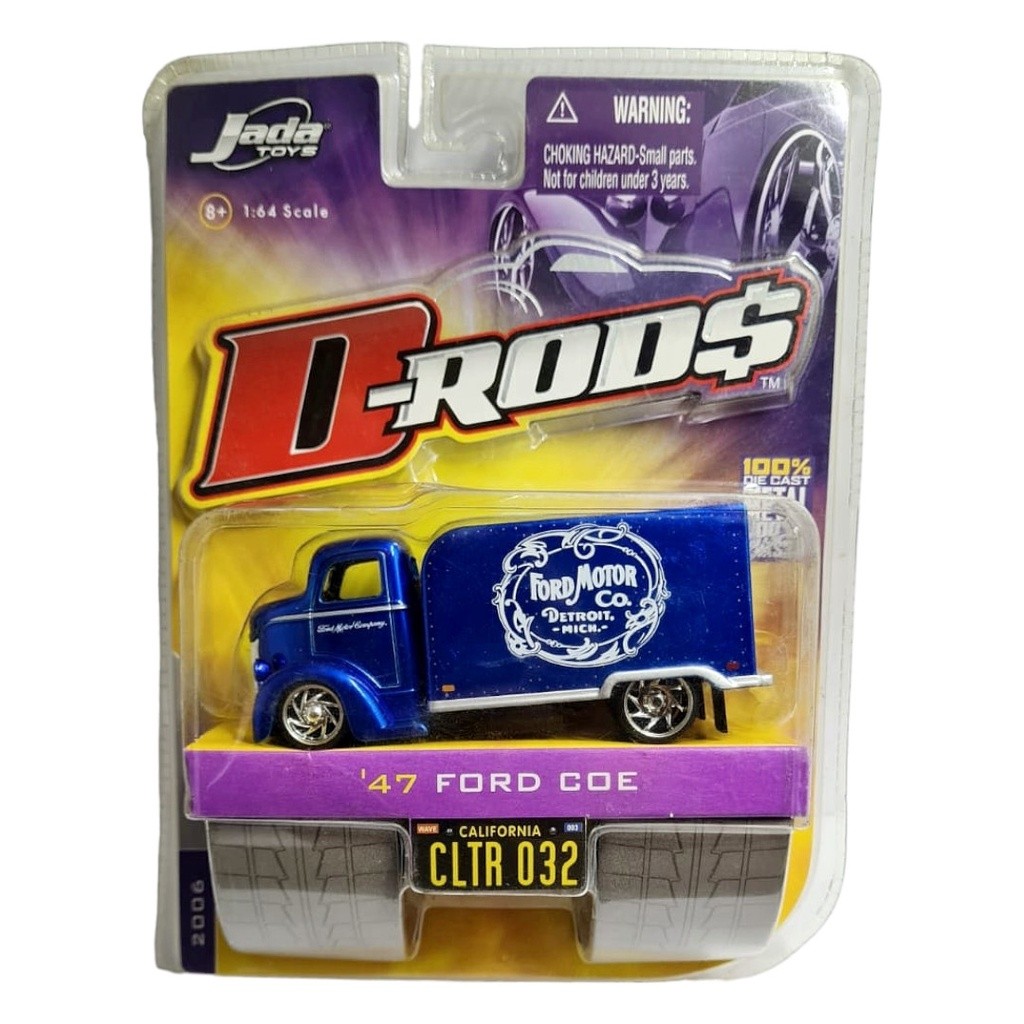 Jada Toys D-RODS 1:64 1947 Ford COE Blue Ford Motor Co. Livery Diecast Car CLTR 032