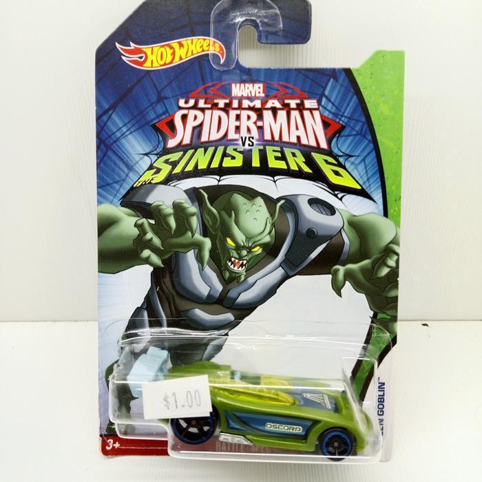 HotWheels BATTLE SPEC UTIMATE SPIDER-MAN SINISTER 6 GREEN GOBLIN JW2C-993