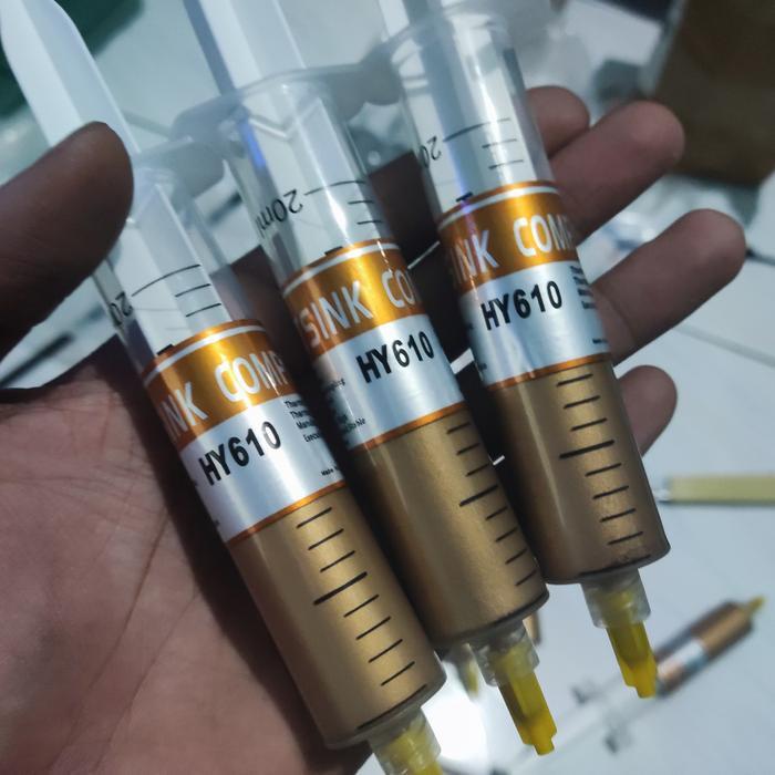 Thermal Paste Pasta GOLD besar HY610 ORIGINAL Cpu Vga Laptop 30g Processor Heatsink Tembaga universa