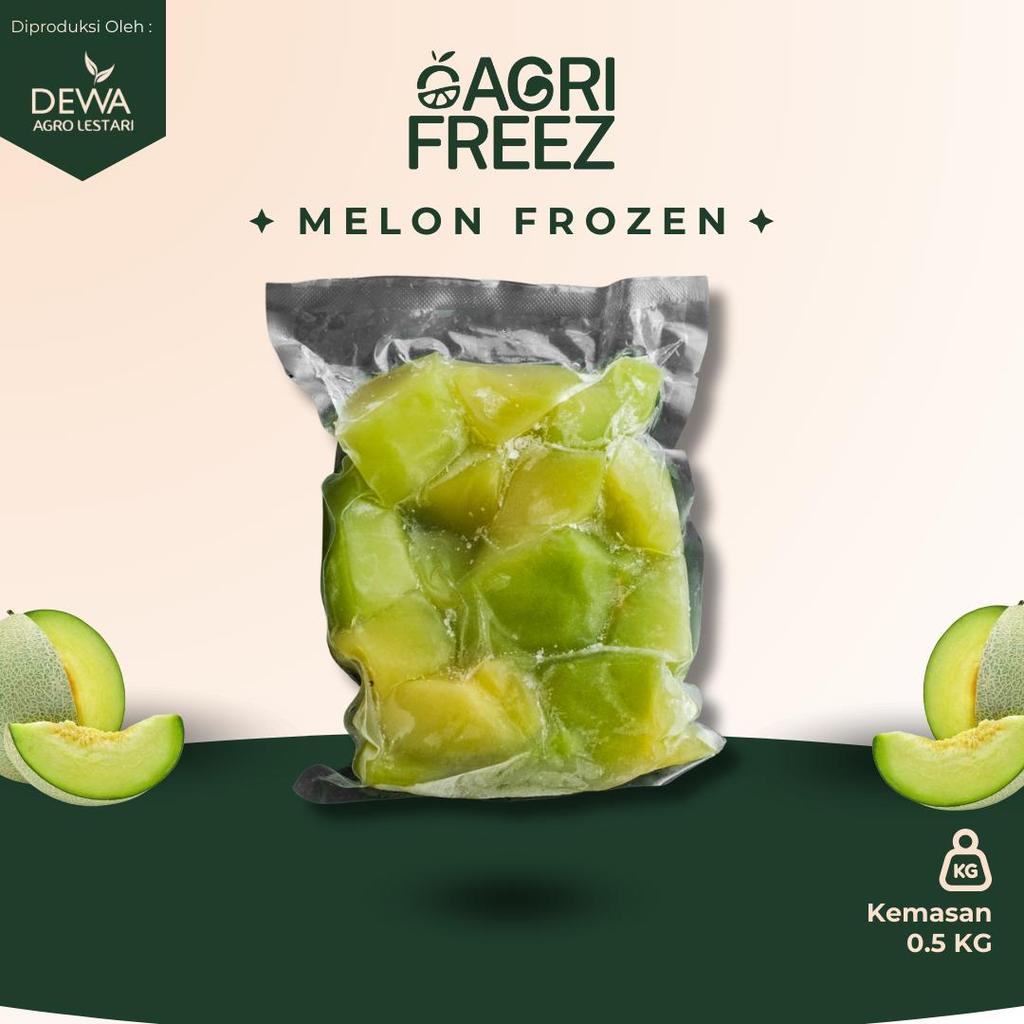 Frozen Fruit Melon 500g – Buah Beku Irisan untuk Jus & Smoothies | AGRIFREEZ