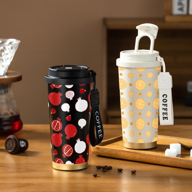 Tumbler Buah Botol Minum Aesthetic Termos Mug CUP 500 ML Tumblr Stainless Steel Motif I Tali Tenteng