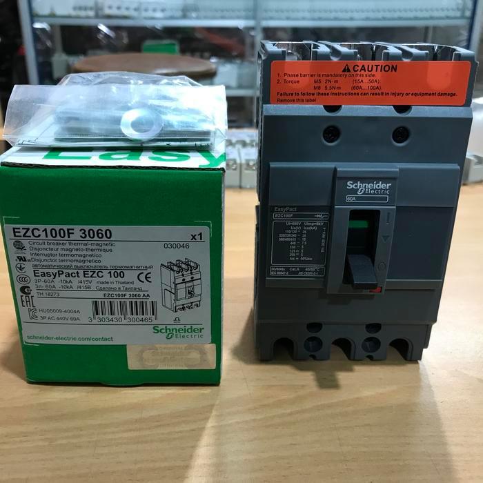MCCB / NFB Schneider 3P 60A 10kA EZC100F3060