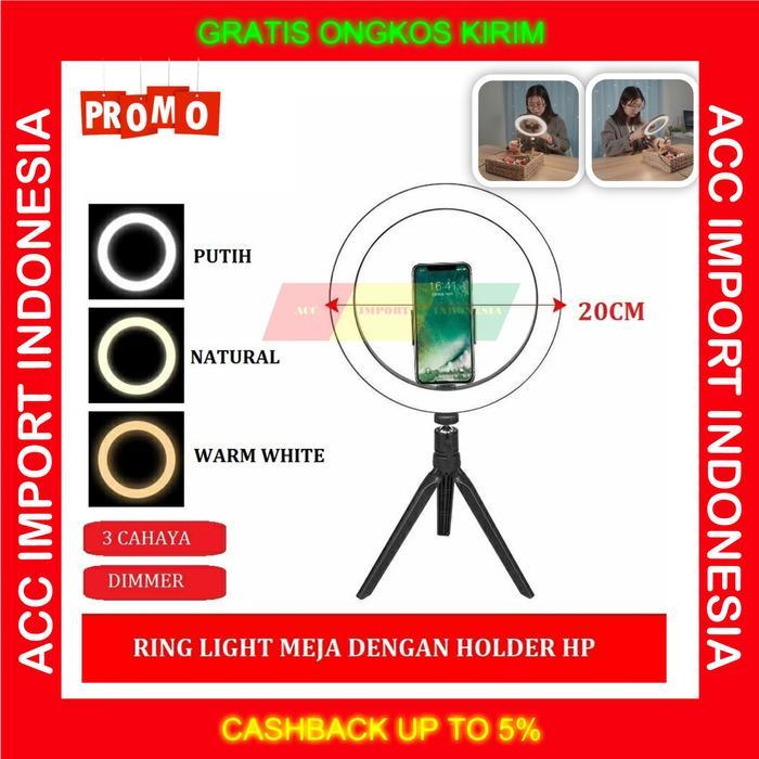 RInglight Tripod 20cm Selfie Live Streaming Kuliah Online Zoom Vlogger