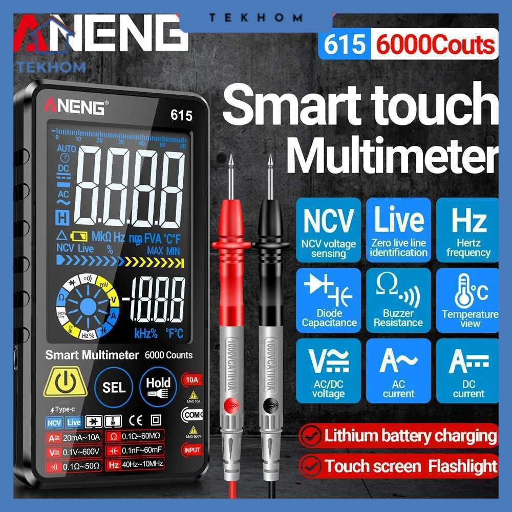ANENG Digital Multimeter Touchscreen NCV Lighting 6000 Count 700mAh - 615
