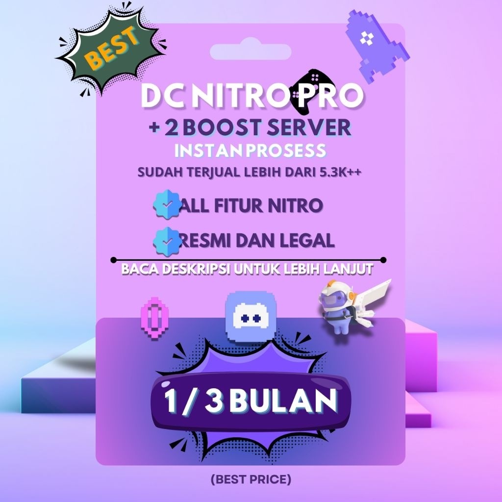 Discord Nitro 3 BULAN + 2 BOSST ALL DEVICE