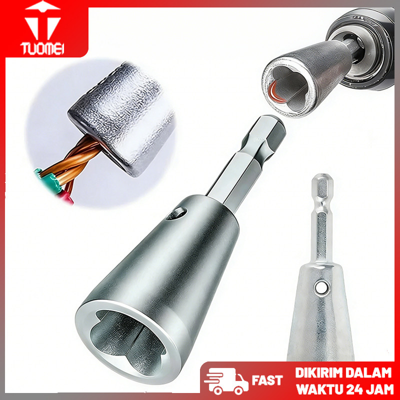 Alat Pemutar Kabel Auto Wire Twister Penyambung Kabel Listrik Mata Bor Kabel Konektor Baja Penggulun