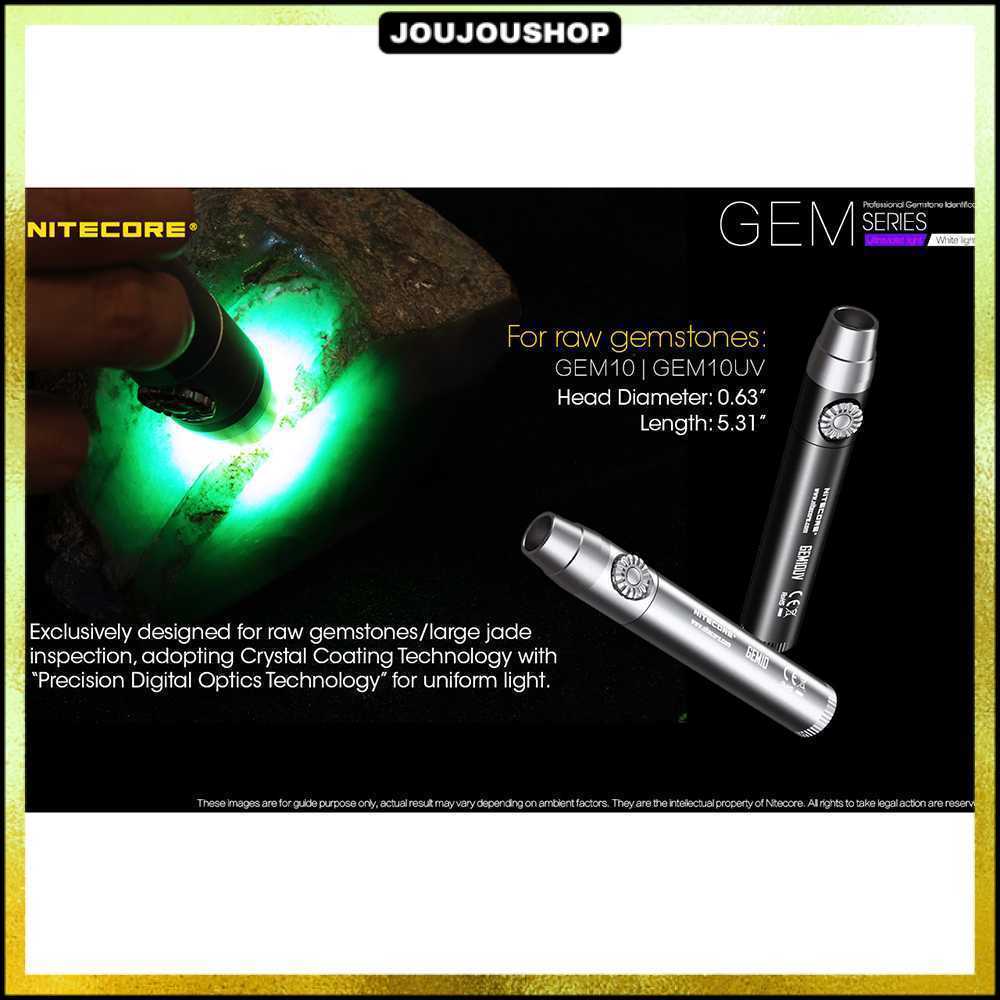 Nitecore GEM10UV Senter Indentifikasi Batu Mulia Gemstone Ultraviolet