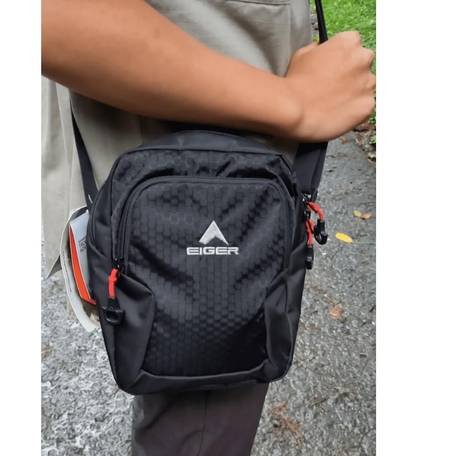 PROMO ((TERMURAH)) Promo Tas Selempang Pria Waistbag Slinbag Eiger1003 Terbaru / Tas Bahu Cowok Hp K
