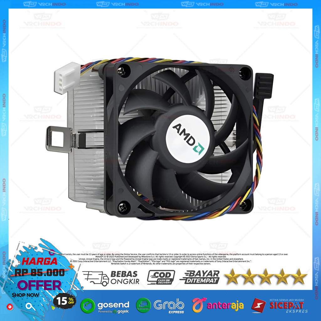 Heatsink Processor AMD Original Fan AMD AM2 / AM3 / FM1 / FM2 / FM2+/ AM4 / CPU Fan Cooler HIGH Qual