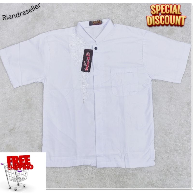 terbaru BAJU KOKO PUTIH ANAK TANGGUNG SD - SMP LENGAN PENDEK BAGUS MURAH
