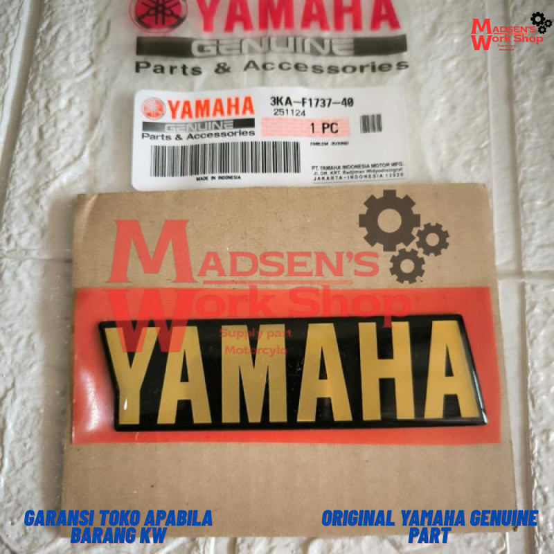 Emblem logo stiker box bok tutup aki rxking rx king 2001 2002 Warna Gold original 3KA-F1737-40