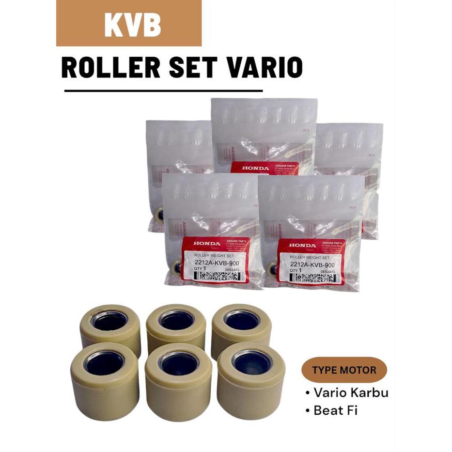 Grosir Sepaket Isi 5 Bungkus Roller Set Vario Karbu Beat Fi 2013-2014 Stater Kasar KVB Motorcycle Fo