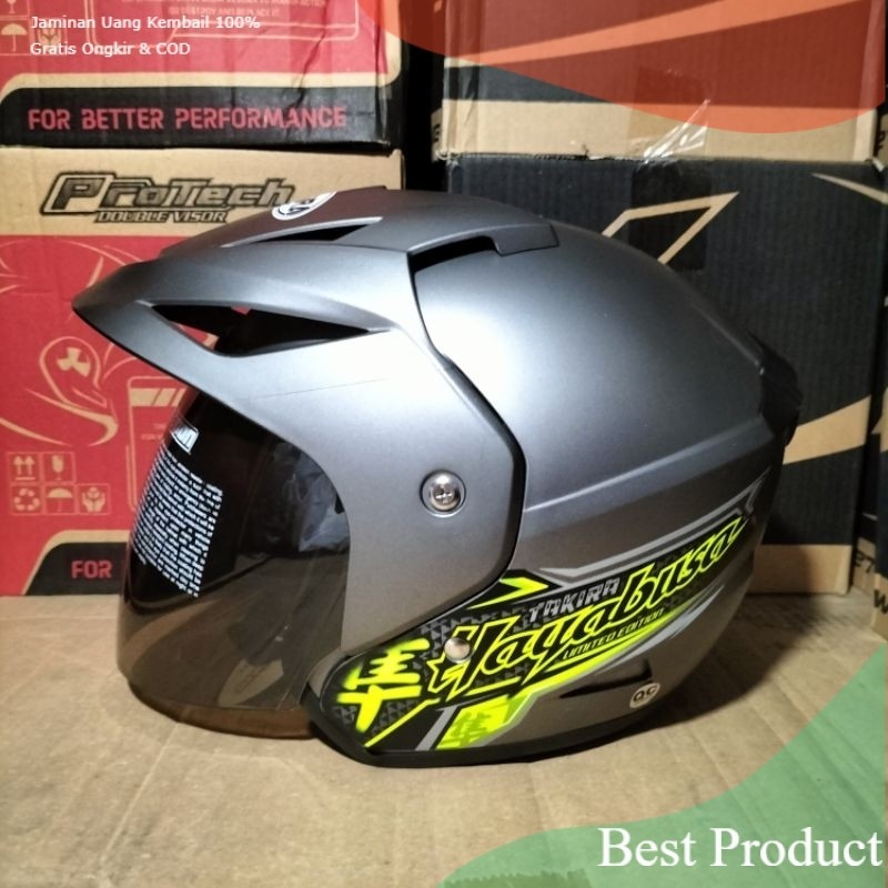 HELM SNI TAKIRA GREYDOFT HAYABUSA HELM HALF FACE REMAJA DEWASAsouvenir lainnya