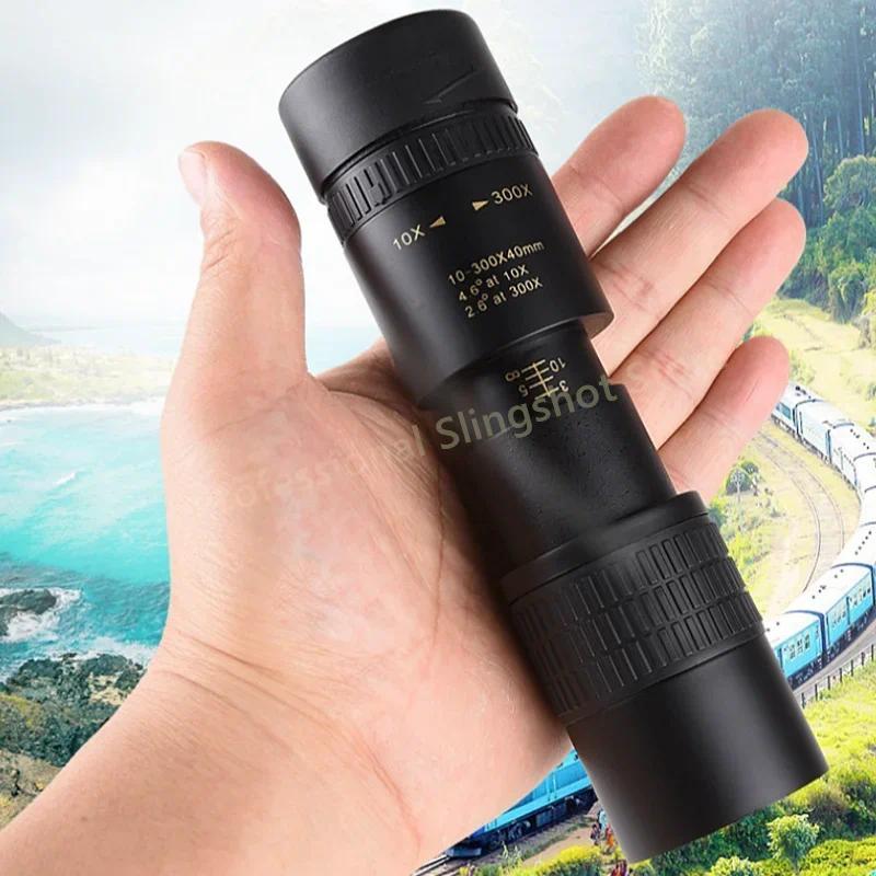 10-300X40 Portable Telescope Zoom Professional Monocular Monocular Outdoor Hiking Hunting Telescope