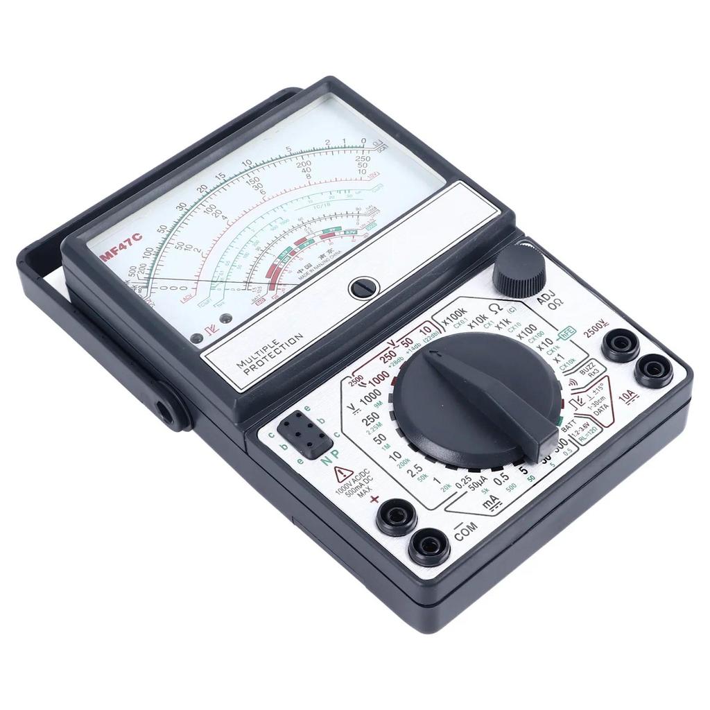 Portable MF47C Analog Pointer Multimeter Pointer Type Multimeter High Accuracy Anti Burning Buzzer A