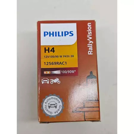 Bohlam Lampu Philips H4 12V 100/90W Halogen Mobil Super Terang