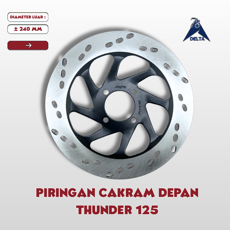 PIRINGAN CAKRAM DEPAN THUNDER 125 - DISK CAKRAM REM MOTOR SUZUKI THUNDER 125