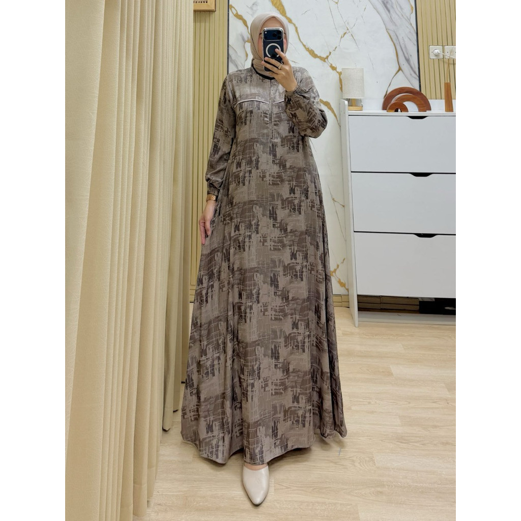 HIJAB-RAINA DRESSS-GAMIS FASHION JULIA PRINT SUTRA