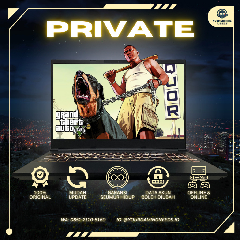 (PRIVATE) Grand Theft Auto V Enhanced Legacy (Bisa Online dan Roleplay/FiveM) Premium Edition Game P